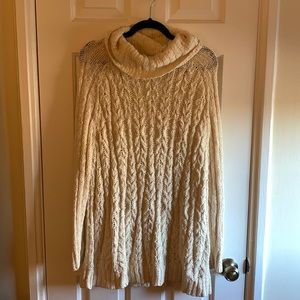 Free people open back long sweater